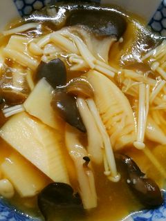 霜降りひらたけで!きのこと筍の中華スープ-レシピのメイン写真