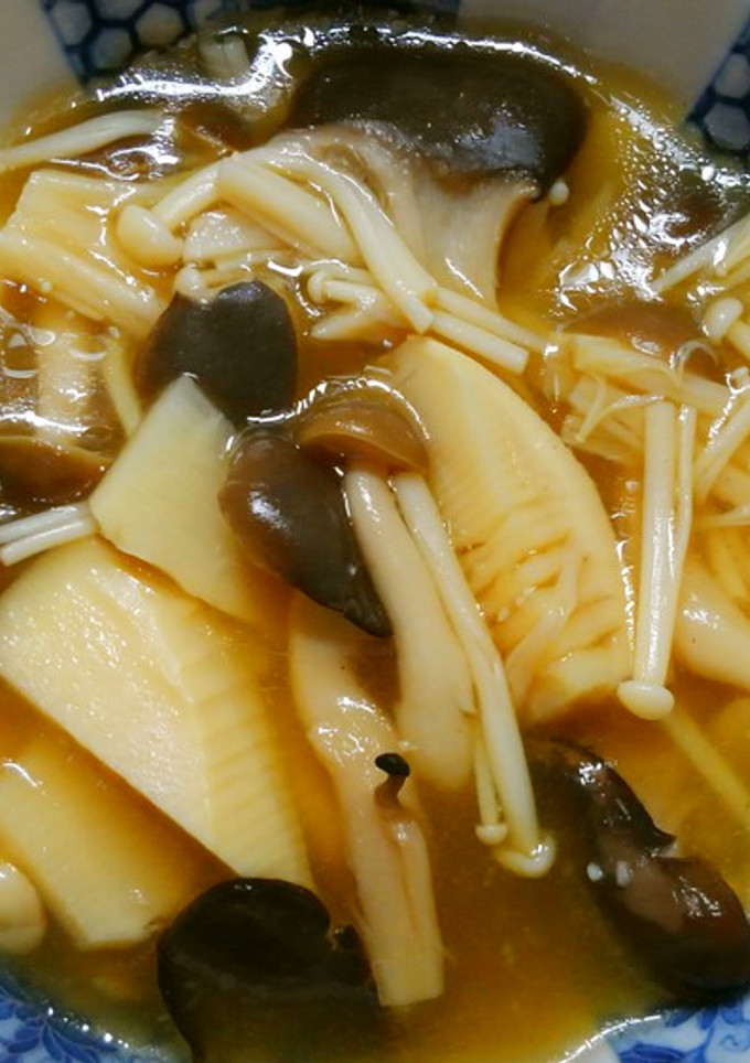 霜降りひらたけで！きのこと筍の中華スープ-レシピのメイン写真