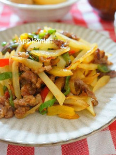 じゃがいもと牛肉の青椒肉絲風-レシピのメイン写真