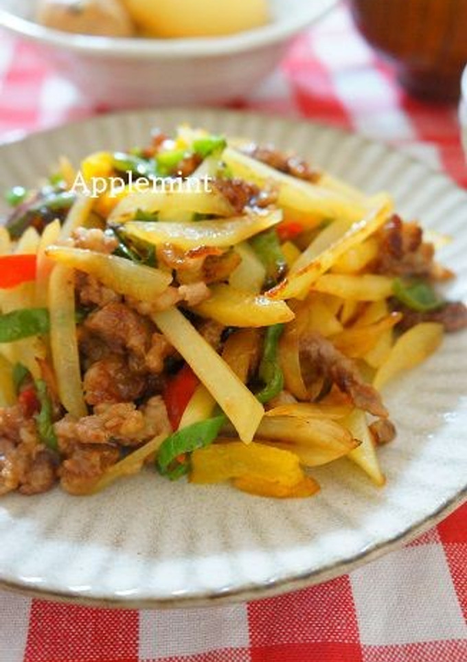 じゃがいもと牛肉の青椒肉絲風-レシピのメイン写真