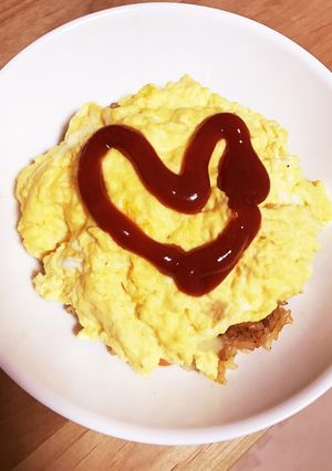 卵１つで満足★超簡単オムライス-レシピのメイン写真