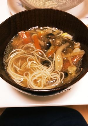 3月のライオン野菜たっぷりつけ汁そうめん-レシピのメイン写真