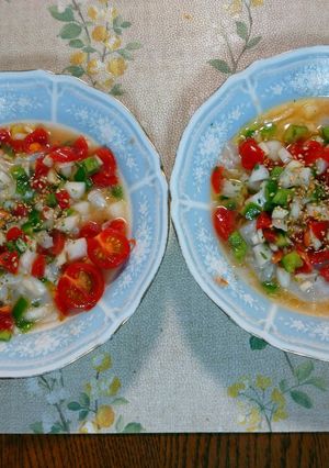 スズキの野菜たっぷりカルパッチョ-レシピのメイン写真