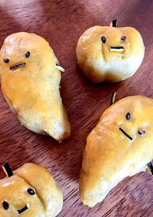 ハロウィン!塩顔お化けのスイートポテト-レシピのメイン写真
