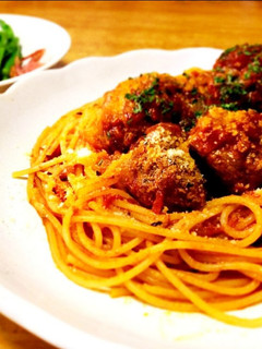 ミートボールのトマトソースパスタ-レシピのメイン写真
