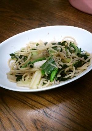 ちりめんじゃこと長ネギとパスタ-レシピのメイン写真