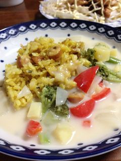 簡単♪カレーピラフにかけシチュー-レシピのメイン写真