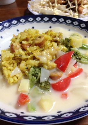簡単♪カレーピラフにかけシチュー-レシピのメイン写真