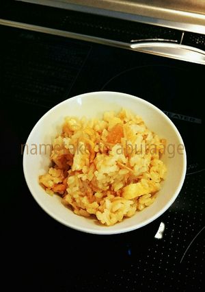 簡単♪なめたけと油揚げで炊き込みご飯-レシピのメイン写真