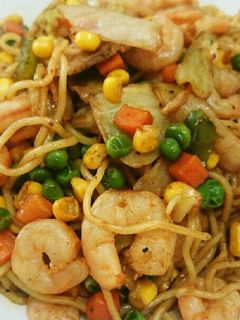 野菜と海老のダシダ焼きそば-レシピのメイン写真
