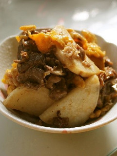 卵と牛肉の山芋炒め-レシピのメイン写真