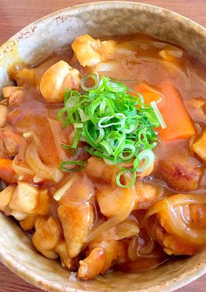 簡単節約鶏肉入りカレーうどん-レシピのメイン写真
