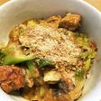サバ味噌缶とネギのチーズ丼
