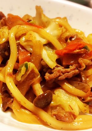 簡単に野菜たっぷり焼うどん♡-レシピのメイン写真