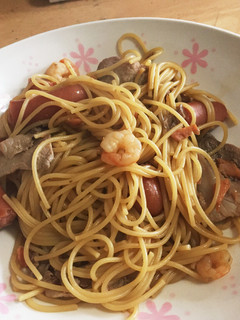 エビとお肉の和風パスタ-レシピのメイン写真