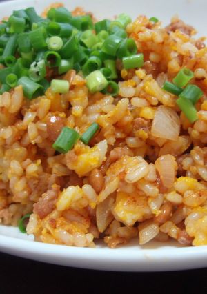 ピリ辛納豆炒飯-レシピのメイン写真