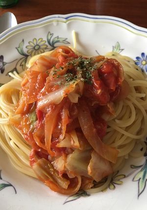 簡単ヘルシーパスタ トマト缶とツナ缶-レシピのメイン写真