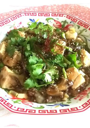 芳香豊かな舞茸入り薬膳麻婆豆腐-レシピのメイン写真