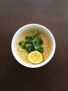 エスニック釜玉うどん-レシピのメイン写真