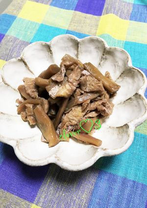 ズイキと油揚げの煮物-レシピのメイン写真