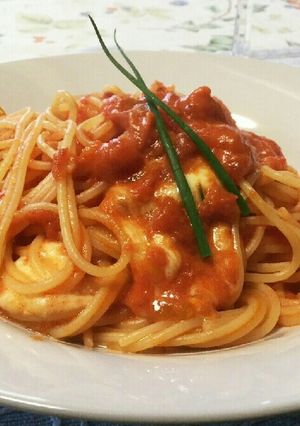 簡単速攻トマトパスタ-レシピのメイン写真