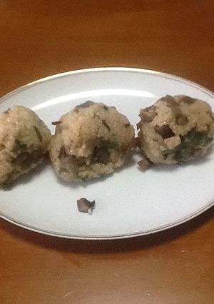 もっちり玄米☆鶏ごぼうのおにぎり-レシピのメイン写真