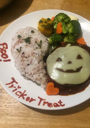 Halloweenハンバーグプレート-レシピのメイン写真