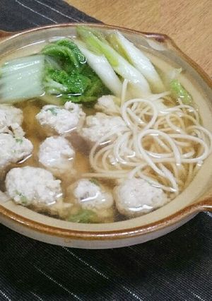 白菜と鶏だんごのお鍋☆にゅうめん-レシピのメイン写真