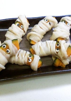 ハロウィン☆かぼちゃとかんぴょうのミイラ-レシピのメイン写真