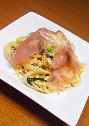 簡単 濃厚生ハムのクリームスパゲッティ-レシピのメイン写真