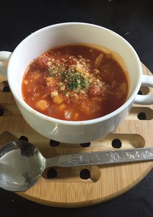 時間がない朝も！ほっこりトマトスープ♪-レシピのメイン写真