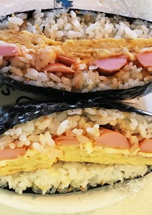 おにぎらず 魚肉ソーセージ&卵-レシピのメイン写真