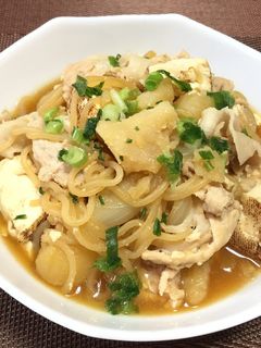 にくじゃが豆腐入り(すき焼き風)-レシピのメイン写真