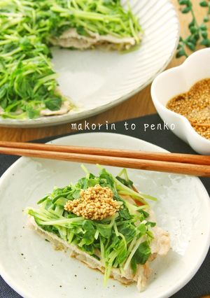 レンジで＊豆苗ともやしの豚肉ミルフィーユ-レシピのメイン写真