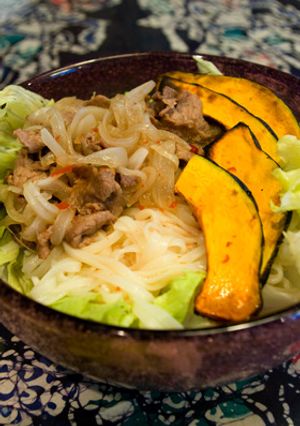 アジアンサラダ・そうめん☆南瓜＆牛肉のせ-レシピのメイン写真