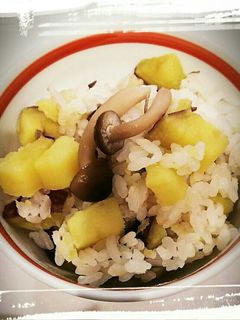 炊き込み御飯~さつま芋と茸~-レシピのメイン写真