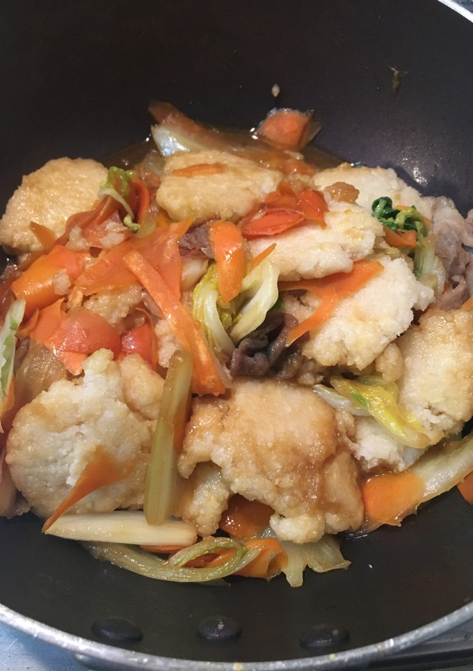 おからもちですき焼き風-レシピのメイン写真