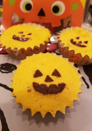 卵不使用☆ハロウィン蒸しケーキ-レシピのメイン写真