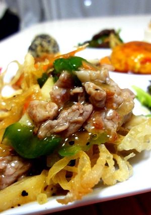 ワンタンの皮de五目あんかけかた焼きそば-レシピのメイン写真