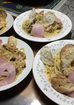 簡単かぼちゃのスープパスタ-レシピのメイン写真