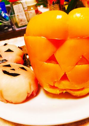 簡単★パプリカの肉詰め ハロウィンにも♪-レシピのメイン写真