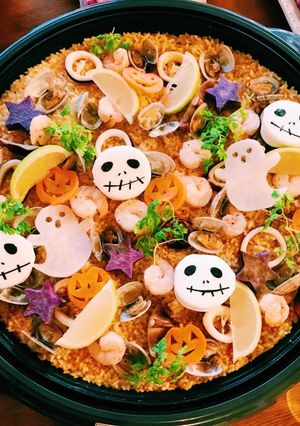 ハロウィンパエリア-レシピのメイン写真