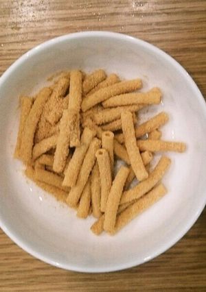 保育園のおやつ♪きな粉マカロニ☆-レシピのメイン写真