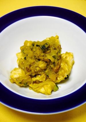簡単！冷凍カボチャのカレークリーム炒め-レシピのメイン写真