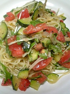 ☆夏野菜で冷製パスタ☆-レシピのメイン写真