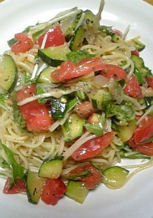 ☆夏野菜で冷製パスタ☆-レシピのメイン写真
