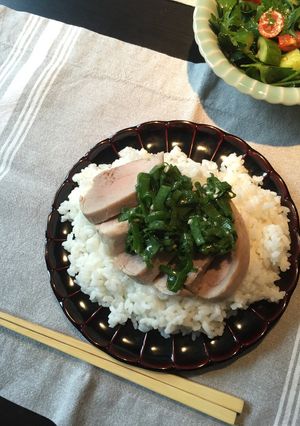 塩豚アレンジ！圧力鍋で絶品ネギ塩丼-レシピのメイン写真