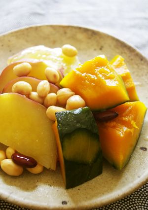 かぼちゃとサツマイモのみりん炊き-レシピのメイン写真