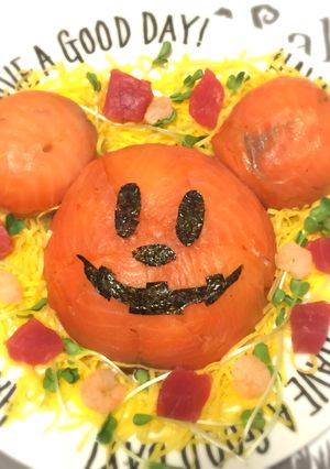 ハロウィン♡ミッキーちらし寿司-レシピのメイン写真