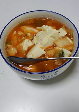 あったまる～！キムチのスープごはん！-レシピのメイン写真